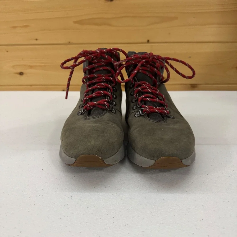 Timberland Womens Size 9 Gray‎ Nubuck Leather Lace Up Ankle Hiking Boots A3219